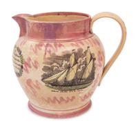 A Sunderland Lustreware Water Pitcher
