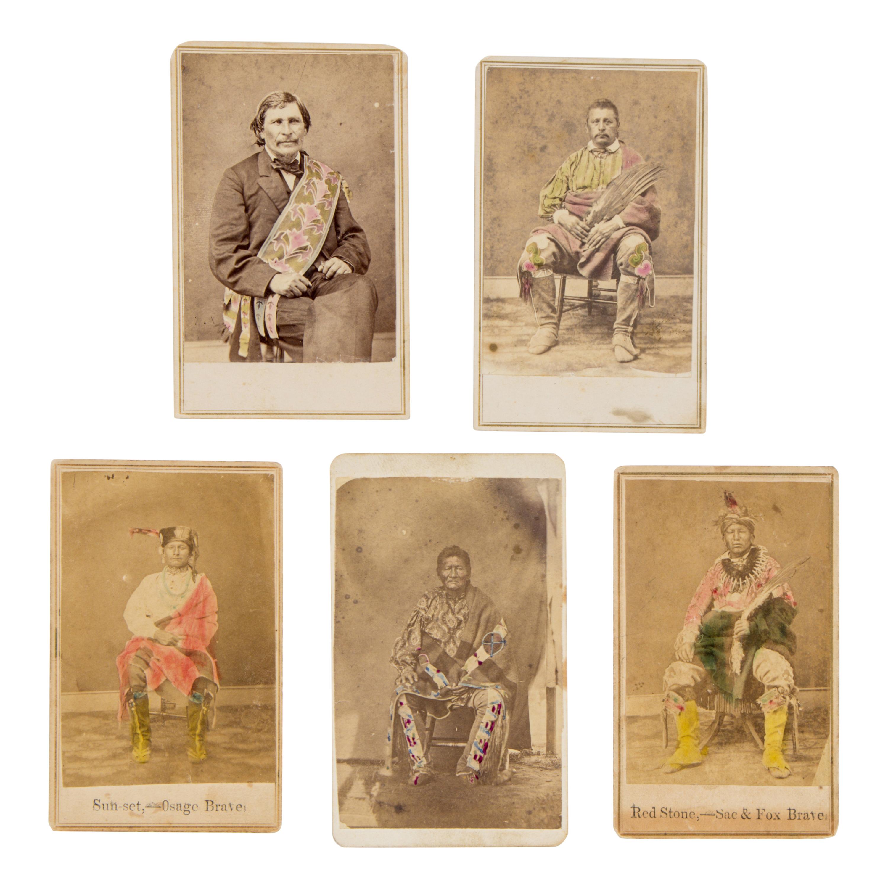 Albert W. Barker (American, 1874-1947) — Hand-tinted Portraits of Osage, Ottawa, and Sac & Fox Leaders