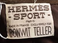 An Hermes Brown Wool A-line Skirt, Size 40.