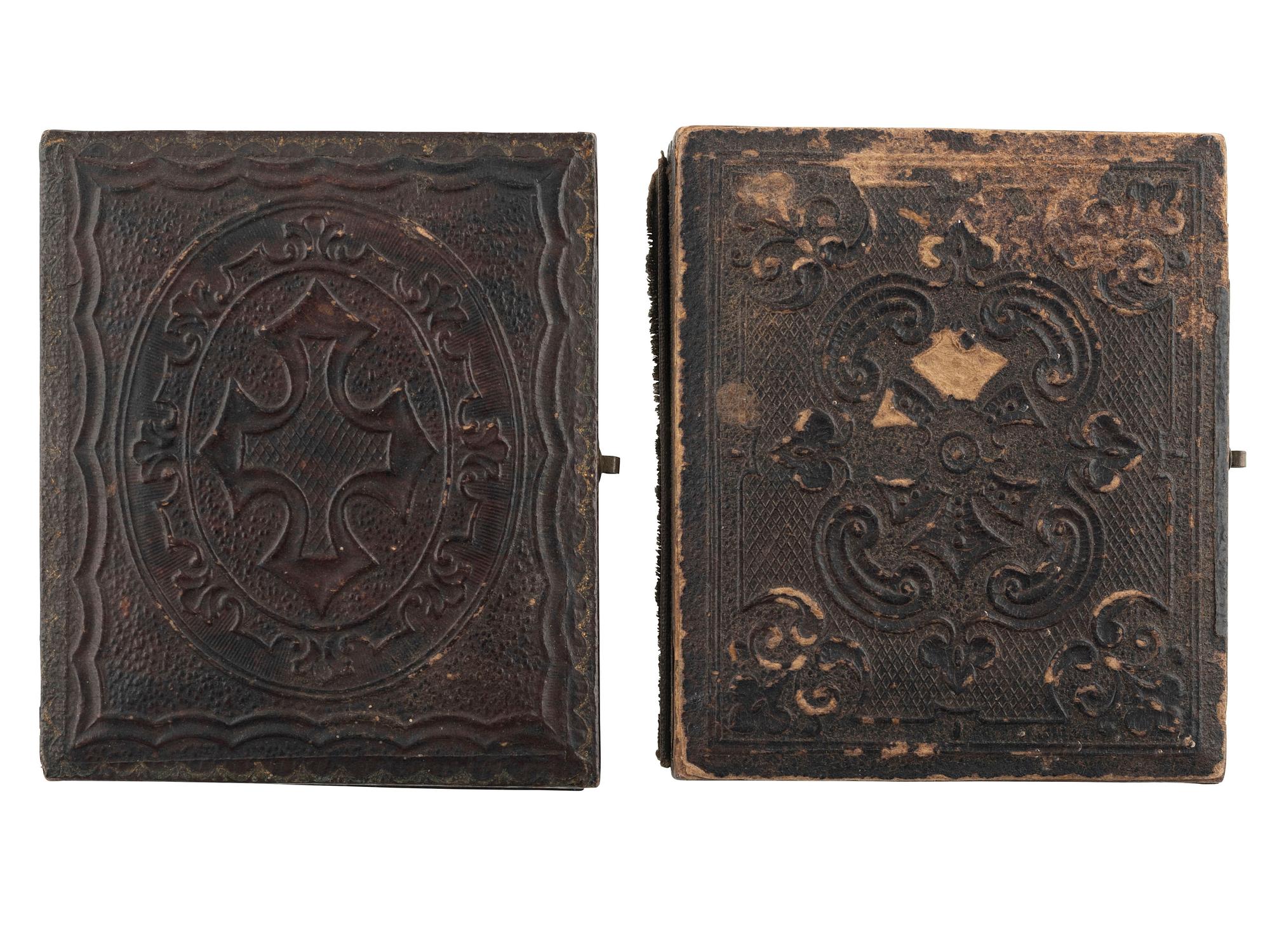 [CIVIL WAR - PHOTOGRAPHY]. A pair of ninth plate images of likely Confederate privates, comprising: