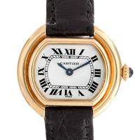 CARTIER, PARIS, 18K YELLOW GOLD 'ELLIPSE' WRISTWATCH