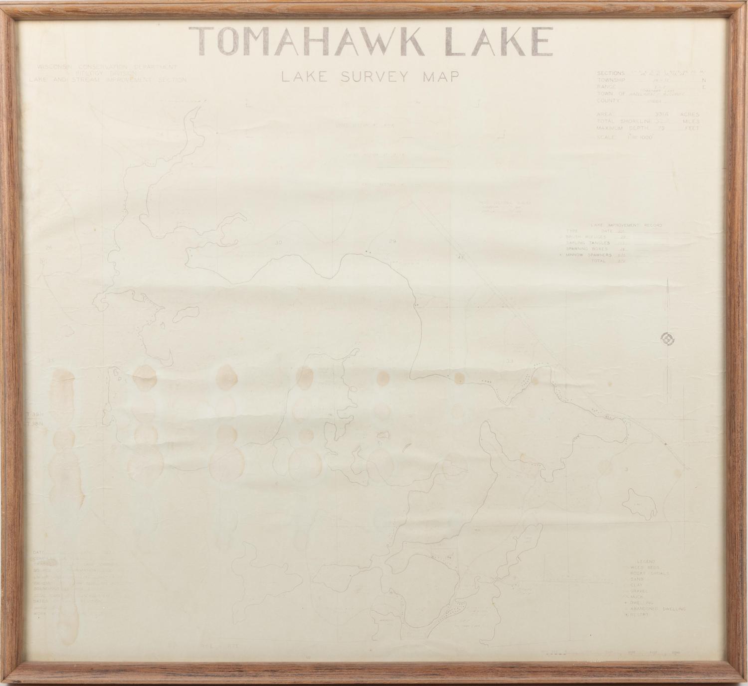 Tomahawk Lake Survey Map