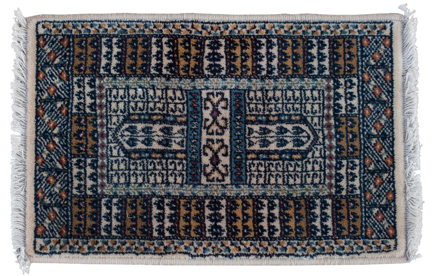 Two Wool Prayer Rugs Largest 2 feet x 1 foot 7 inches.