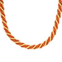 Coral and Yellow Gold Necklace