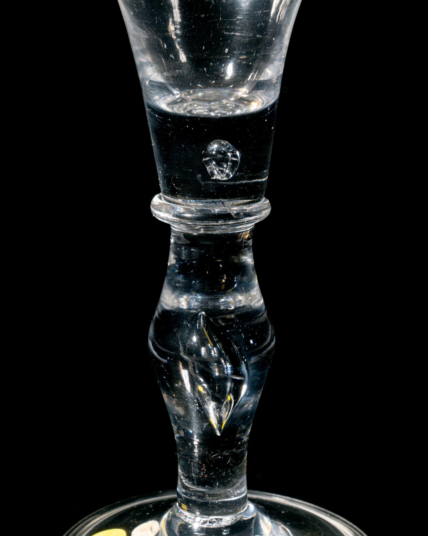 An English Baluster Wine Glass