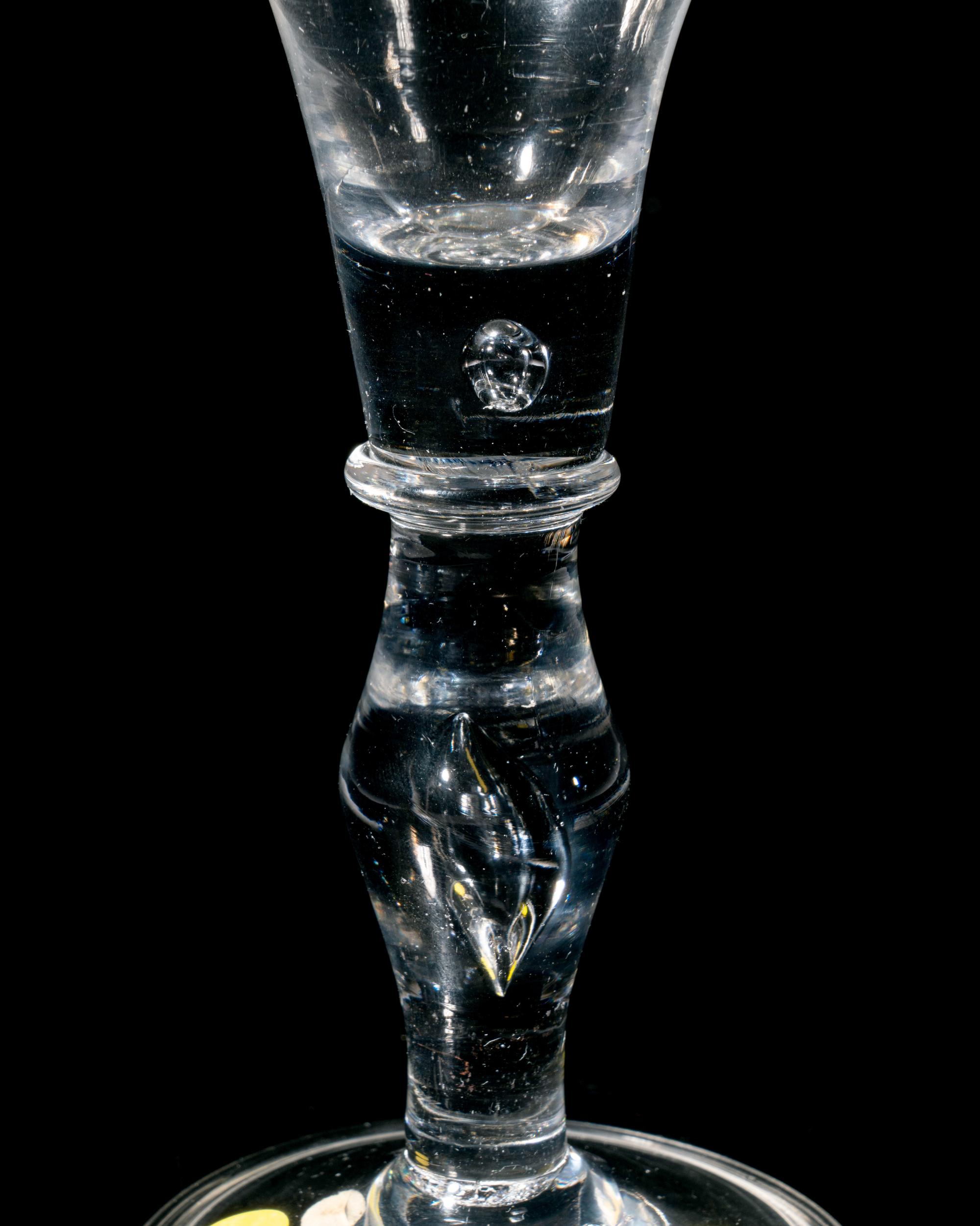 An English Baluster Wine Glass