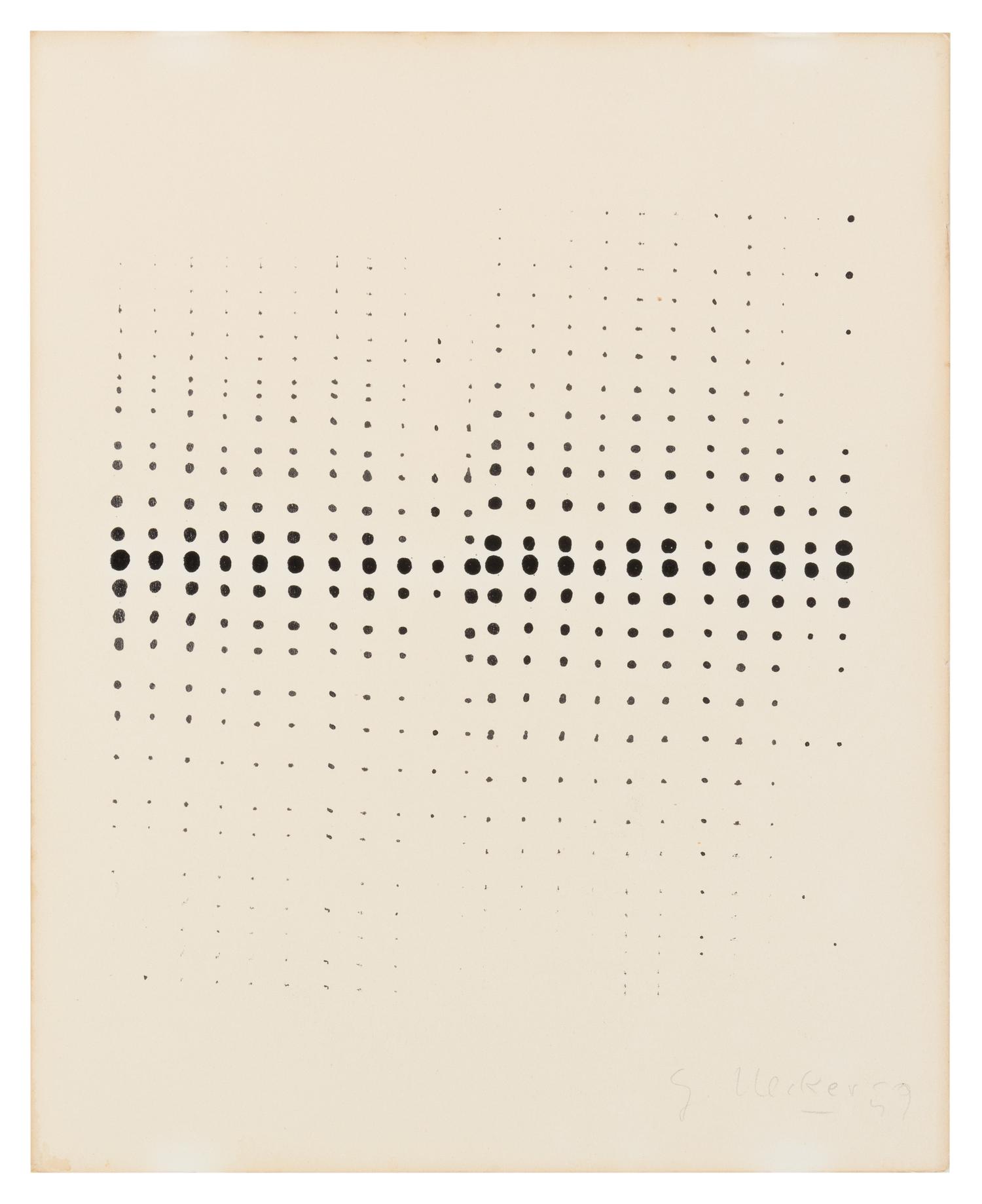 Gunther Uecker, (German, b. 1930), Untitled (Dots), 1959