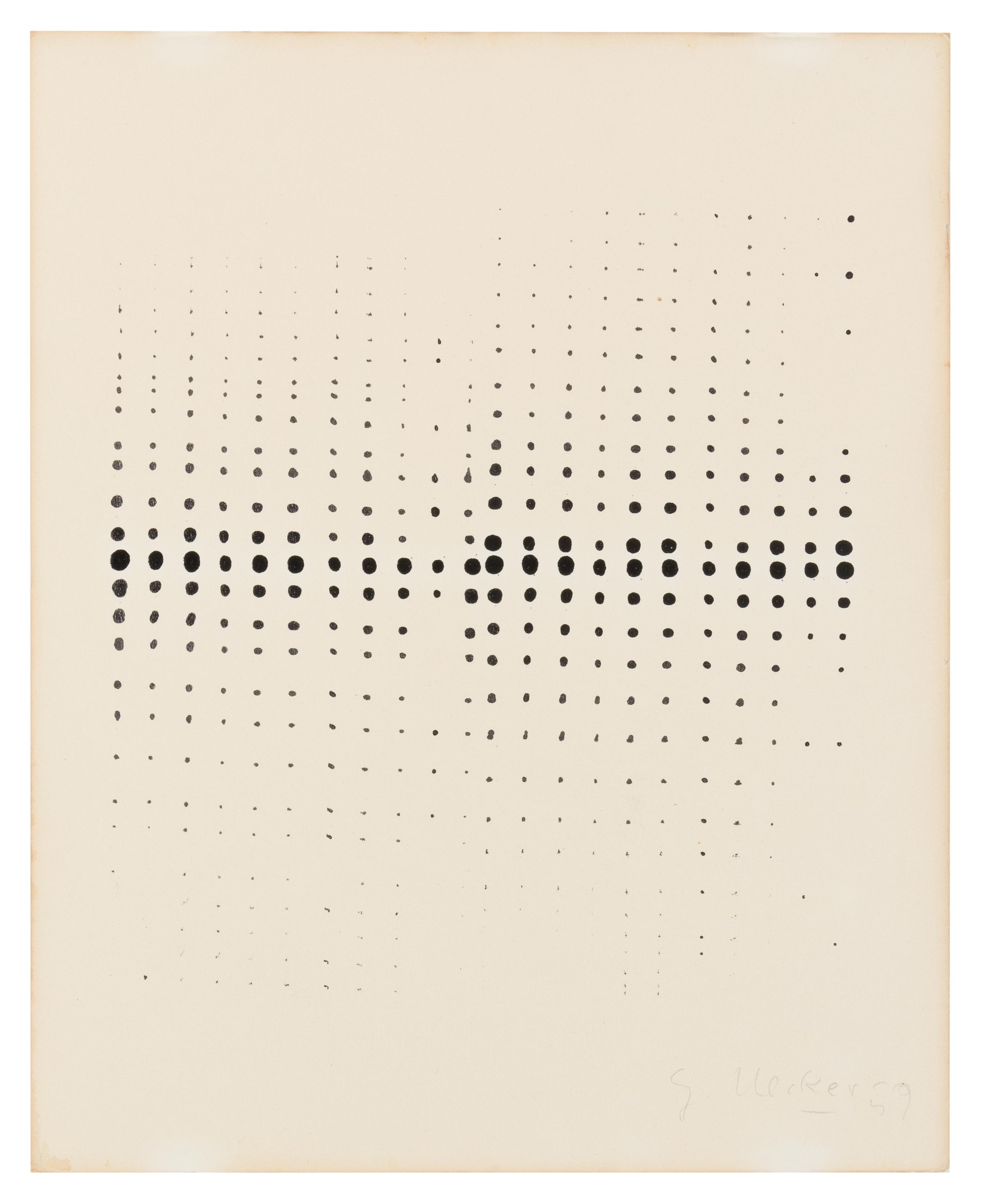 Gunther Uecker, (German, b. 1930), Untitled (Dots), 1959