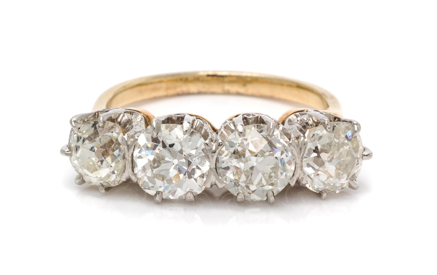 A Platinum, Rose Gold and Diamond Ring, 3.60 dwts.