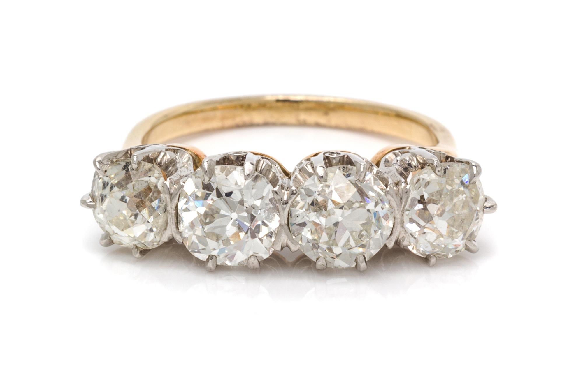 A Platinum, Rose Gold and Diamond Ring, 3.60 dwts.