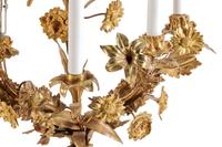 A Pair of Sèvres Style Porcelain Mounted Gilt Bronze Six-Light Candelabra