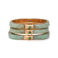 COLLECTION OF JADE BANGLE BRACELETS