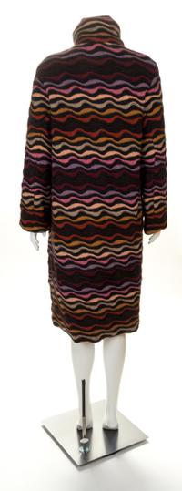 A Missoni Multicolor Wool and Mohair Reversible Coat, Size 42.