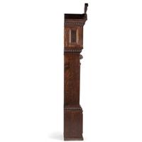 A Renaissance Revival Carved Oak Tall Case Clock