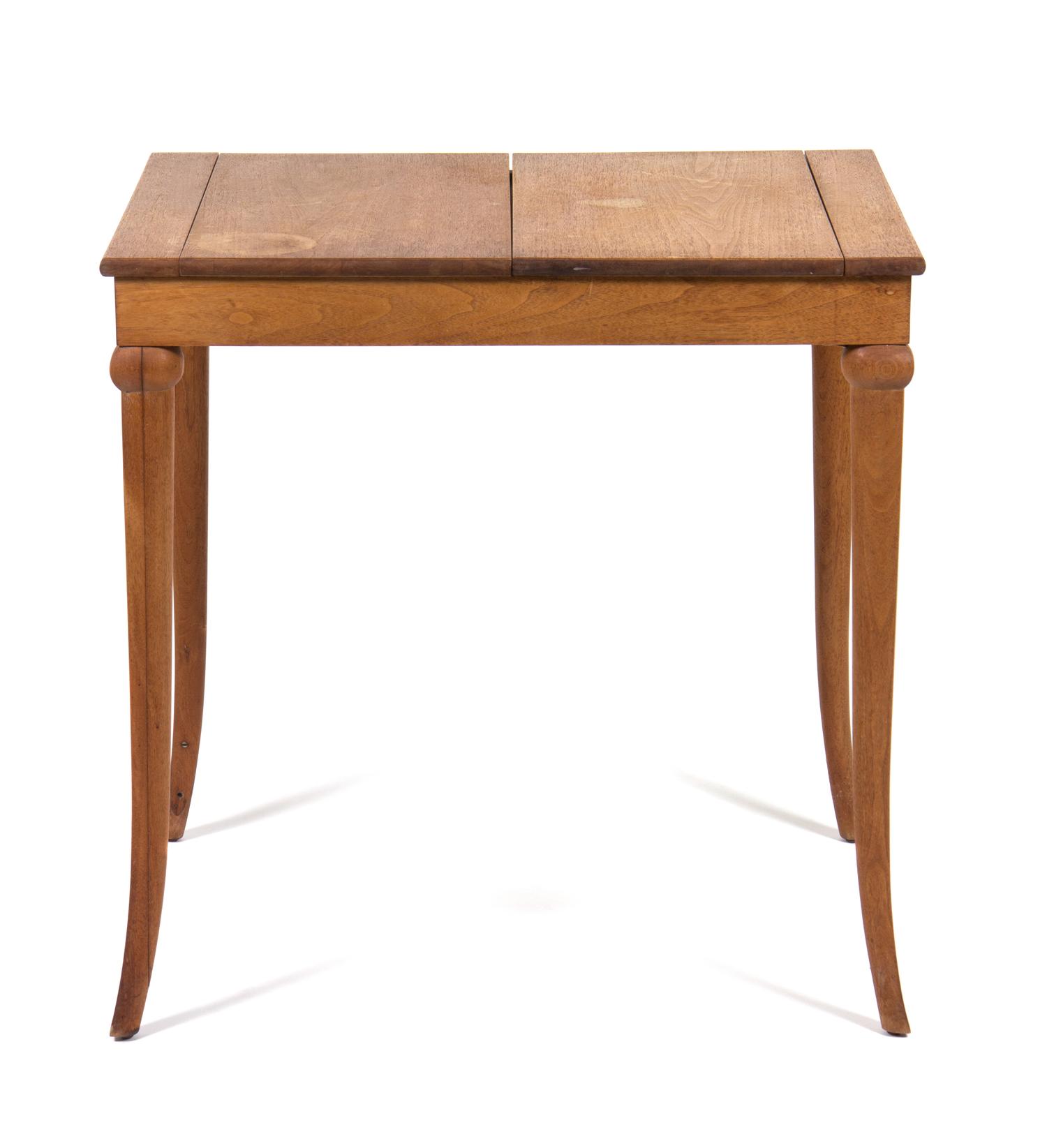 An Oak Backgammon Table Height 28 1/4 x width 28 x depth 21 3/4 inches. — MID 20TH CENTURY