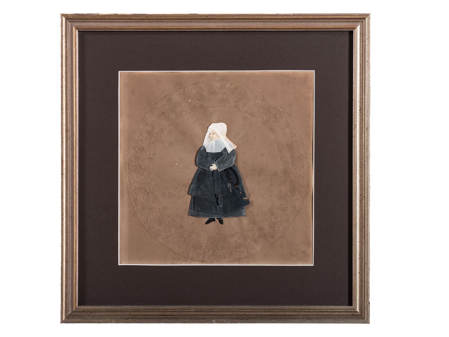 Five Victorian Mixed Media Dressed Pictures
