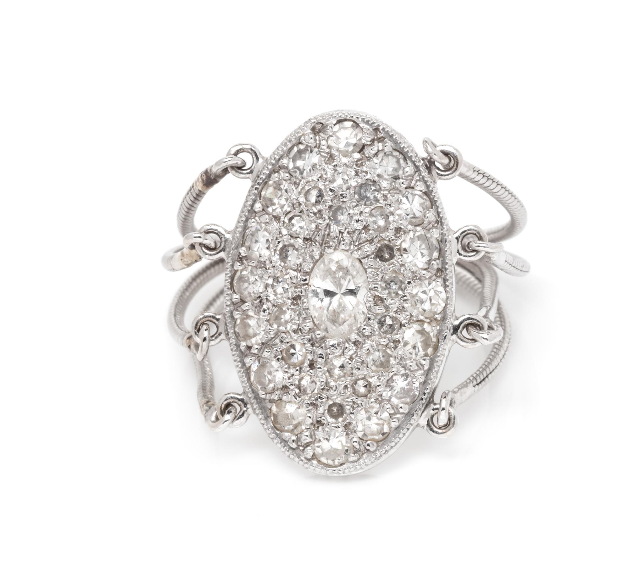 An 18 Karat Gold and Diamond Ring, Moritz Glik,