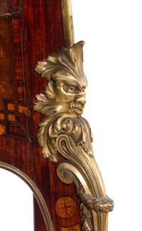 A Louis XV Style Gilt Bronze Mounted Marquetry Cylinder Bureau