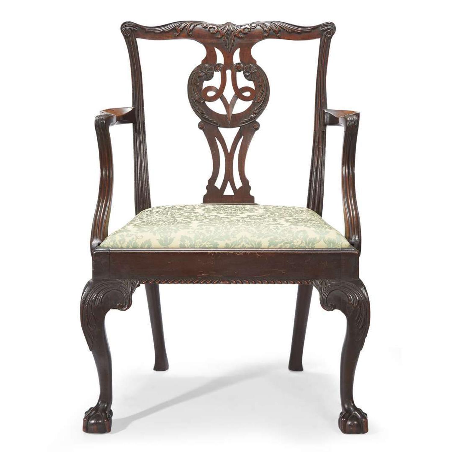 Chippendale carved mahogany armchair possibly New York, NY, 18th century