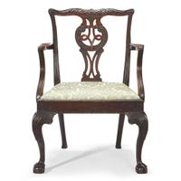 Chippendale carved mahogany armchair possibly New York, NY, 18th century