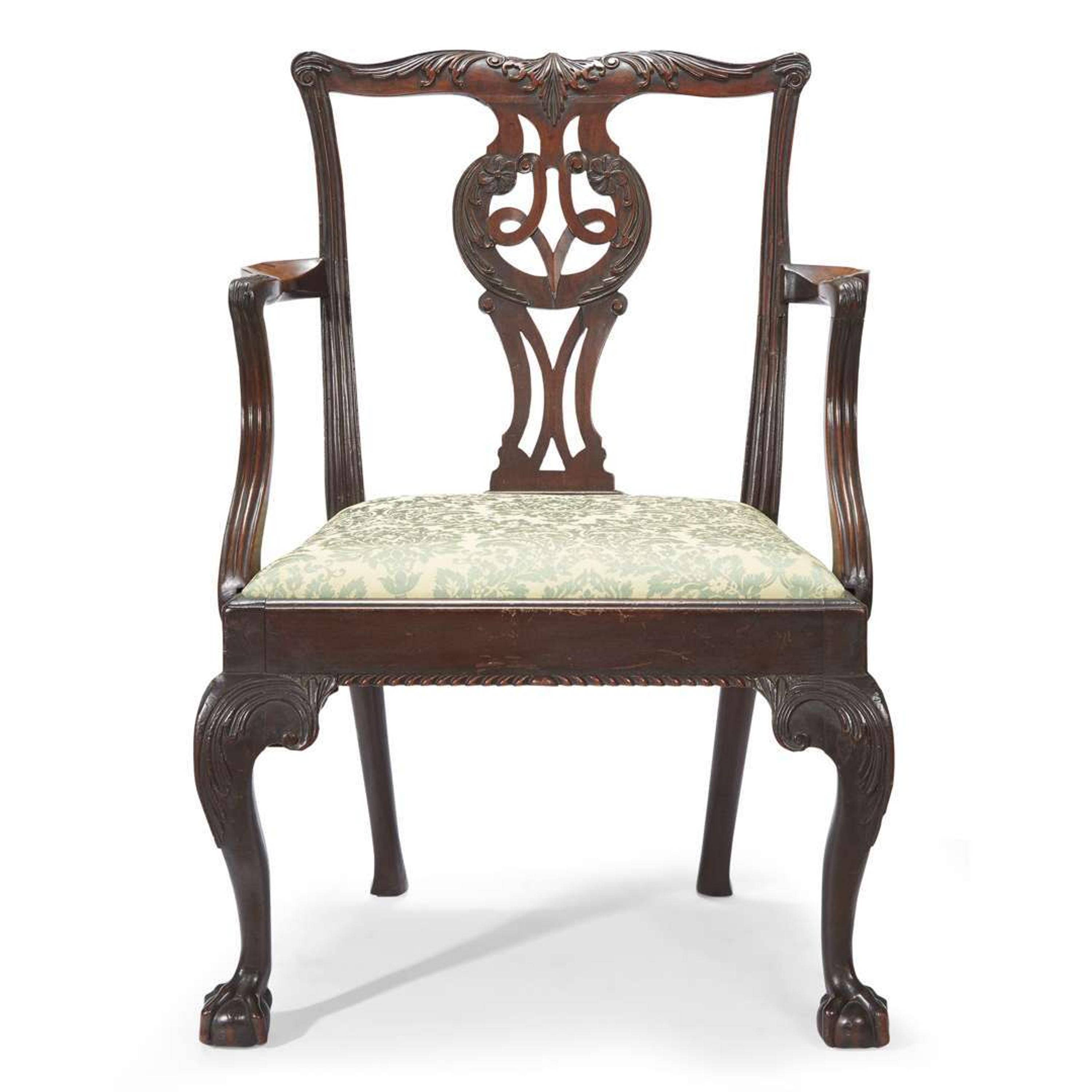 Chippendale carved mahogany armchair possibly New York, NY, 18th century