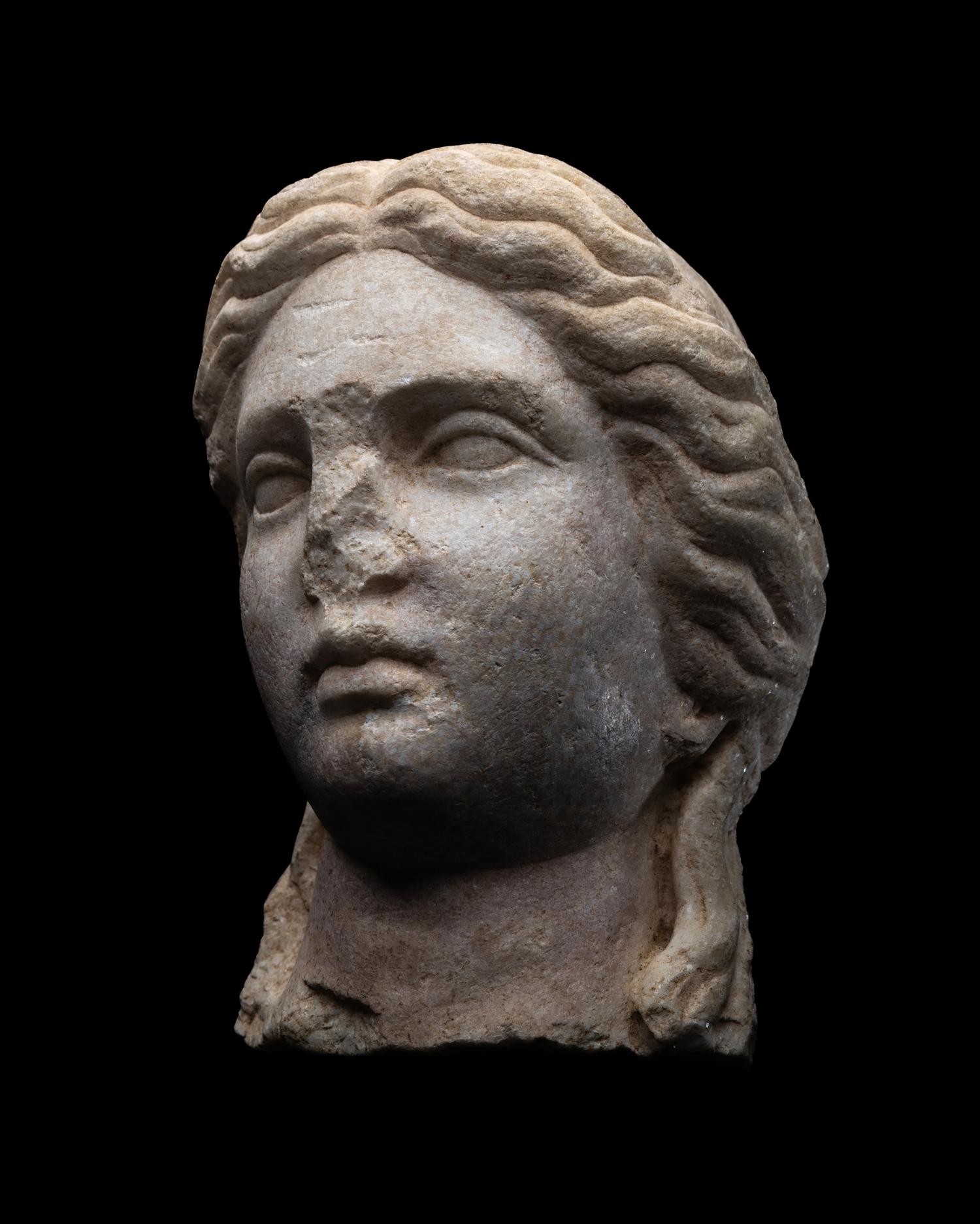 A Roman Marble Head of Apollo