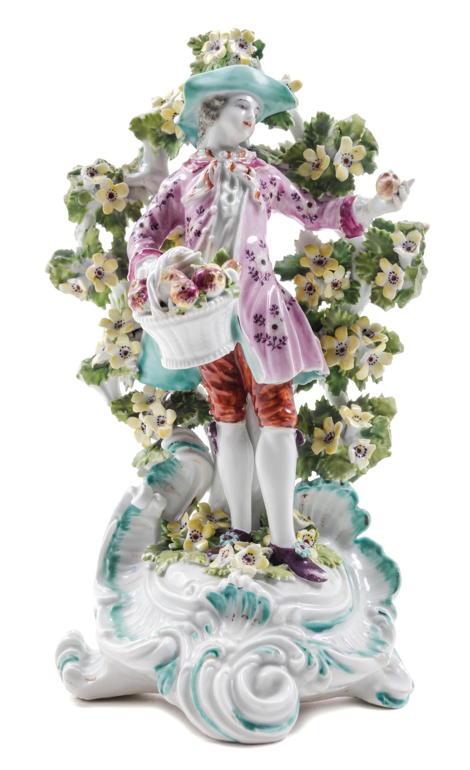 A Derby Porcelain Bocage Figure Height 9 1/4 inches. — 18TH CENTURY