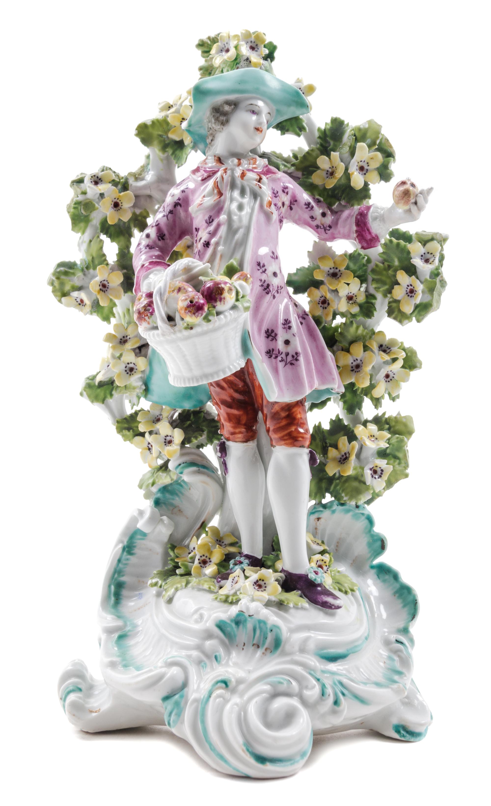 A Derby Porcelain Bocage Figure Height 9 1/4 inches. — 18TH CENTURY