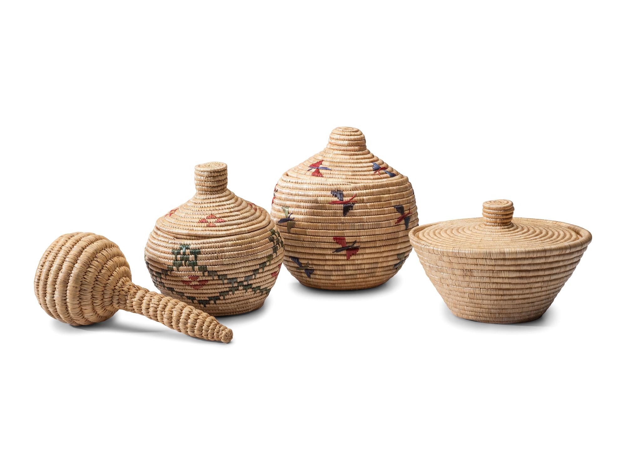 Inuit Baskets and Rattle