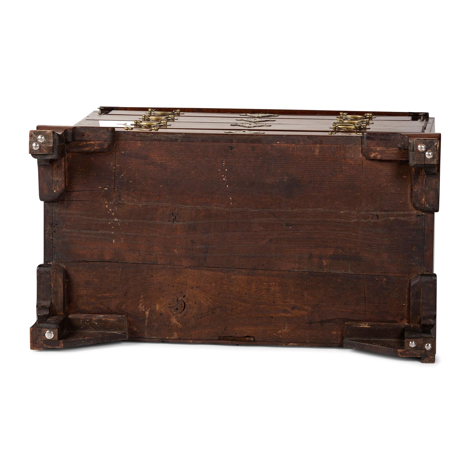 A Chippendale Plum-Pudding Mahogany Slant Front Desk