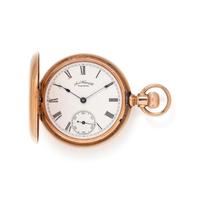 AMERICAN WATCH CO., 14K PINK GOLD HUNTER CASE POCKET WATCH
