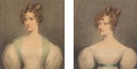 Portrait of Miss Foote, Actress and Portrait of a Woman (a pair of works), 1827