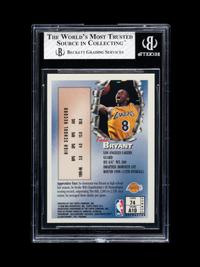 A 1996-97 Topps Finest Refractor Bronze With Coating Kobe Bryant Rookie Basketball Card No. 74 (BGS 7.5 NM+)