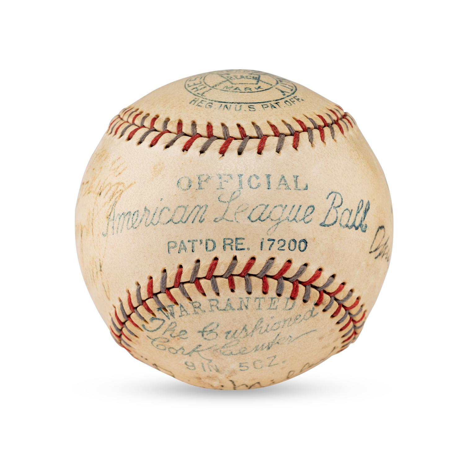 A 1929 World Series Champions Philadelphia Athletics Team Signed Autograph Baseball Featuring Mickey Cochrane (JSA Letter of Authenticity)