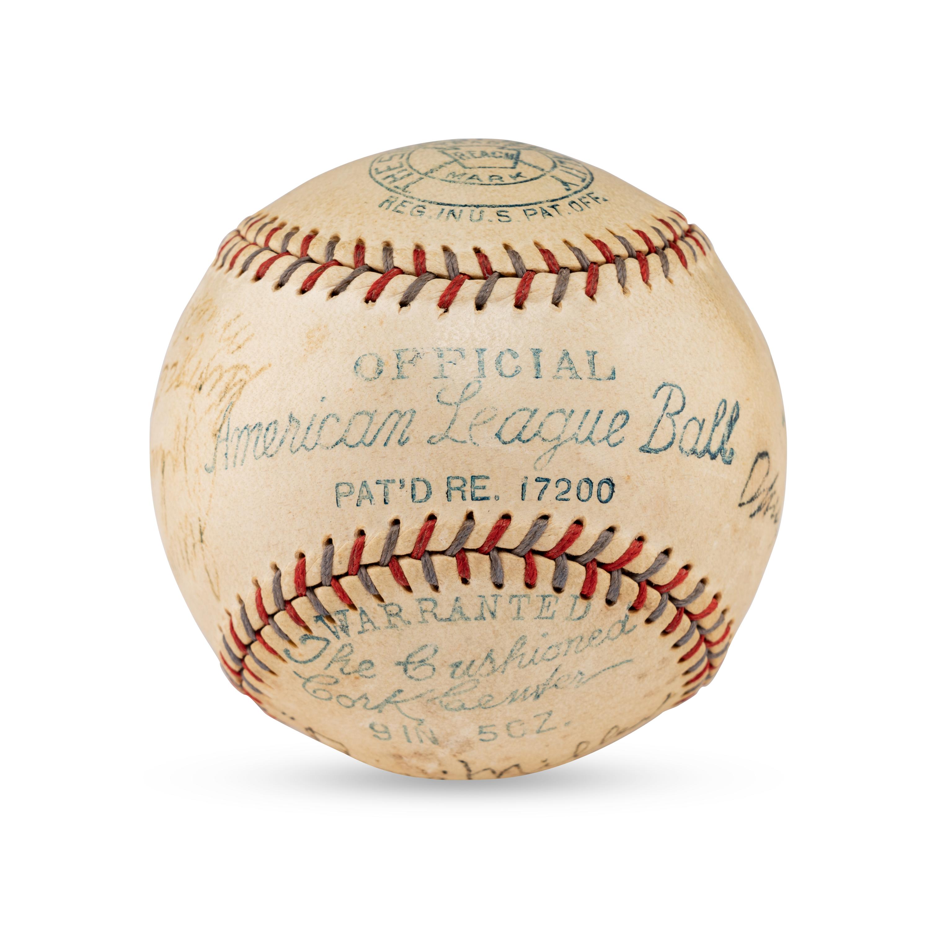 A 1929 World Series Champions Philadelphia Athletics Team Signed Autograph Baseball Featuring Mickey Cochrane (JSA Letter of Authenticity)