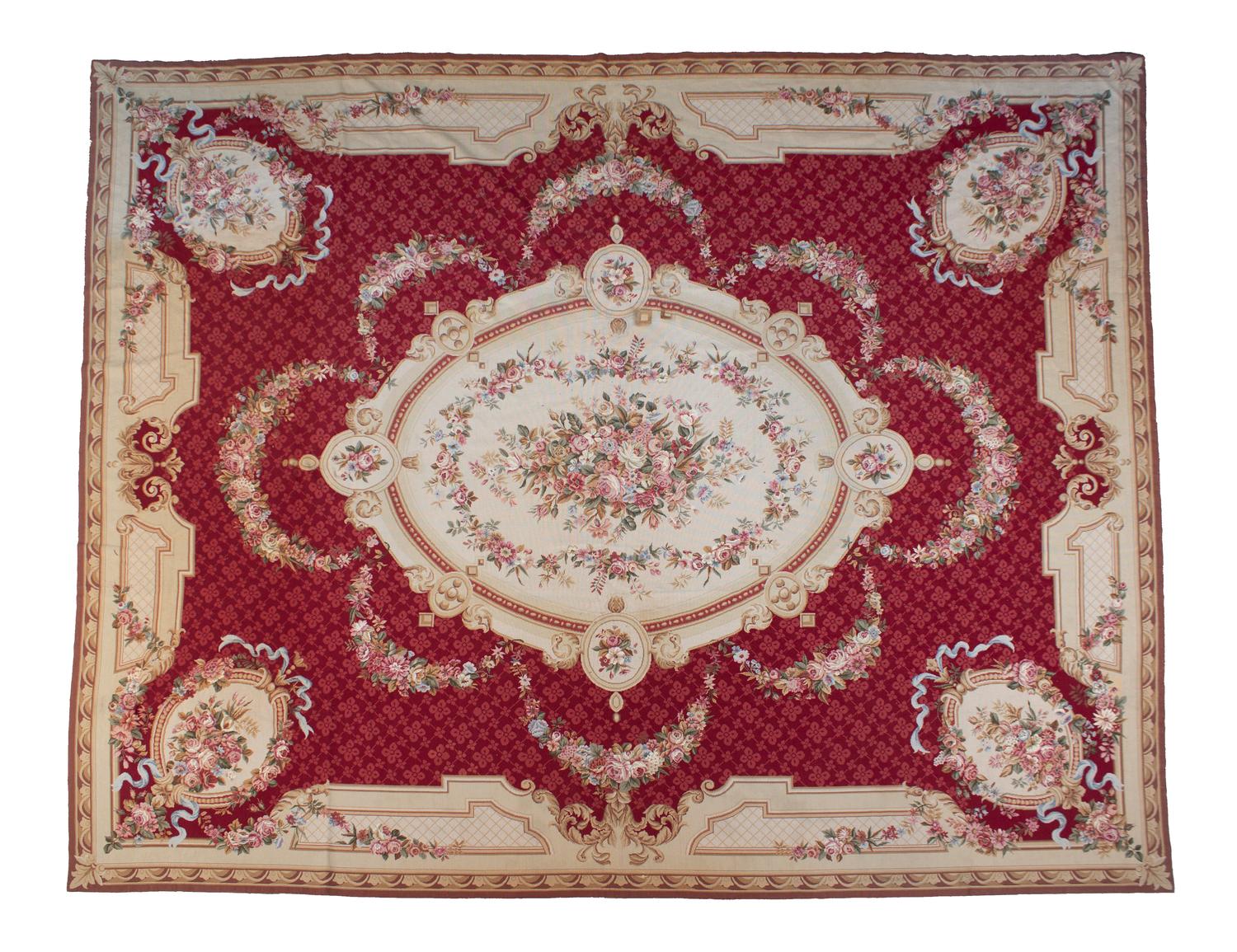 A Chinese Savonnorie Style Needlework Rug 13 feet 3 1/2 inches x 11 feet. — 20TH CENTURY