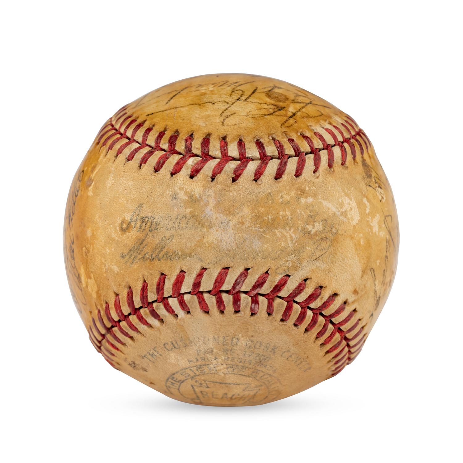 A 1945 New York Yankees Team Signed Autograph Baseball (Beckett Authentication Services)