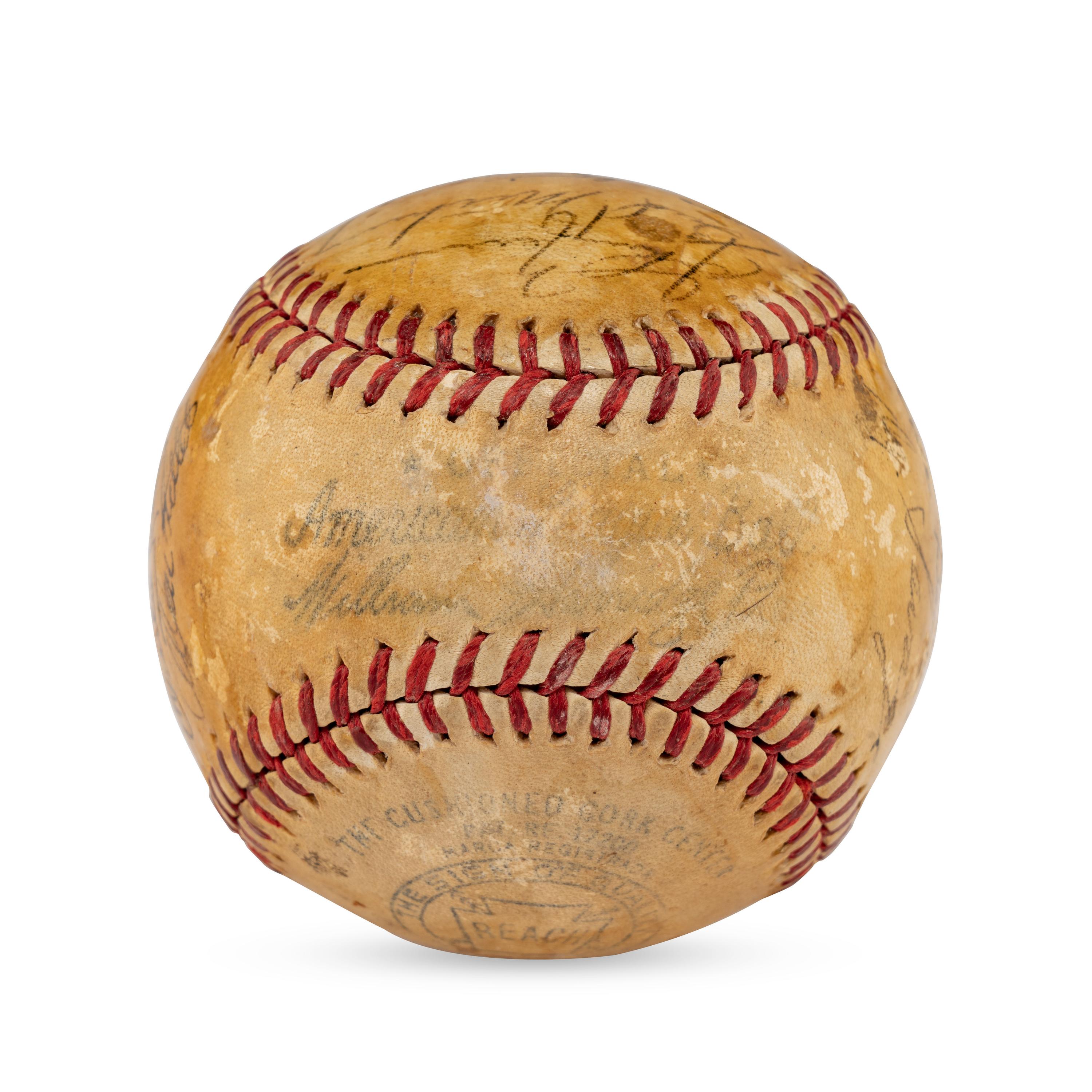 A 1945 New York Yankees Team Signed Autograph Baseball (Beckett Authentication Services)