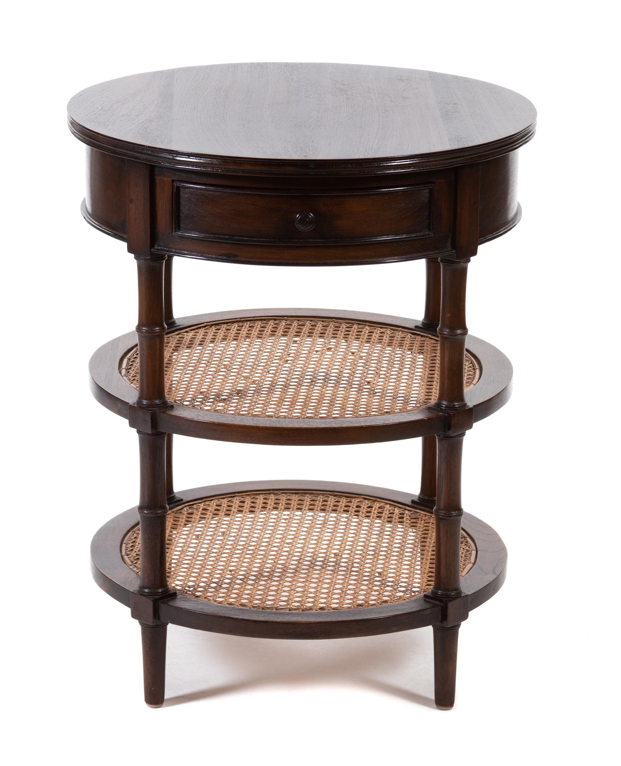 A Louis XVI Style Mahogany Three-Tier Occasional Table