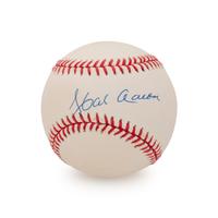 A Hank Aaron Single Signed Autograph Baseball (Beckett Authentication Services)