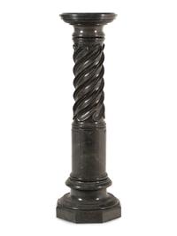 A Continental Carved Marble Pedestal
