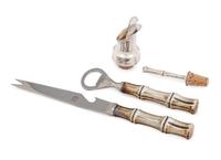 A Group of Three Tiffany & Co. Silver Bamboo Pattern Bar Articles