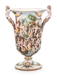 A Capodimonte Porcelain Urn