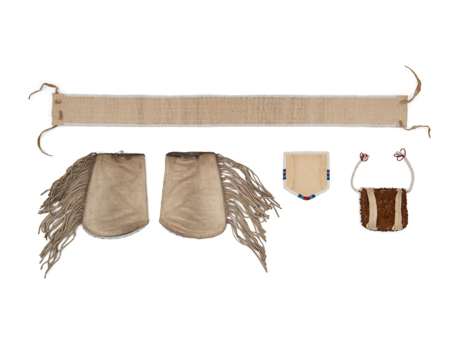 Plateau Matching Beaded Cuffs, Belt, and Belt Decorative Panels