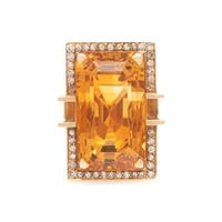 CITRINE AND DIAMOND RING