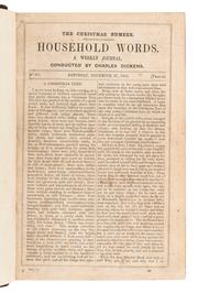 DICKENS, Charles (1812-1870). [The Christmas Numbers from Household Words and All the Year Round ]. Household Words . London: Bradbury & Evans, 1850-1858. -- All the Year Round. London: C. Whiting & Chapman and Hall, 1859-1867.