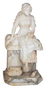 An Italian Alabaster Figure Height 21 inches. — 19TH/20TH CENTURY