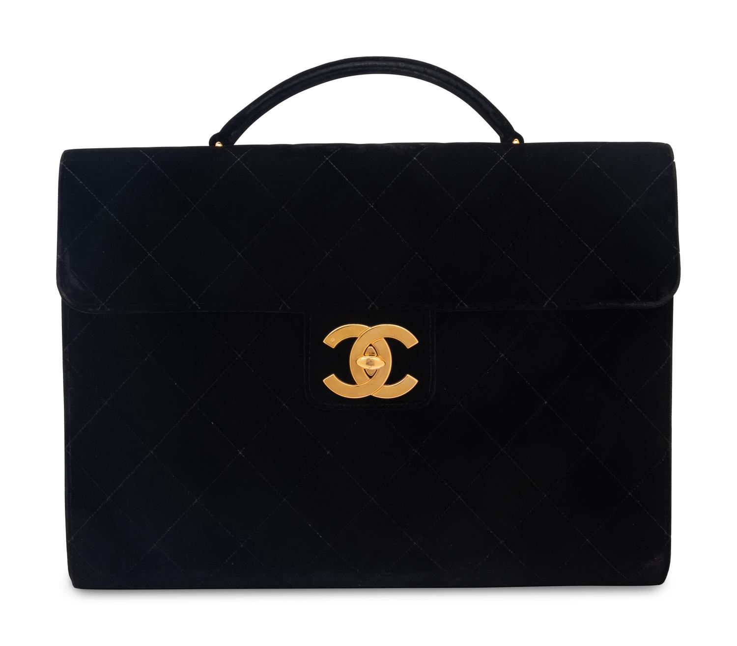 CHANEL VELVET BRIEFCASE