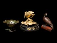 Three Japanese Bronze Articles
