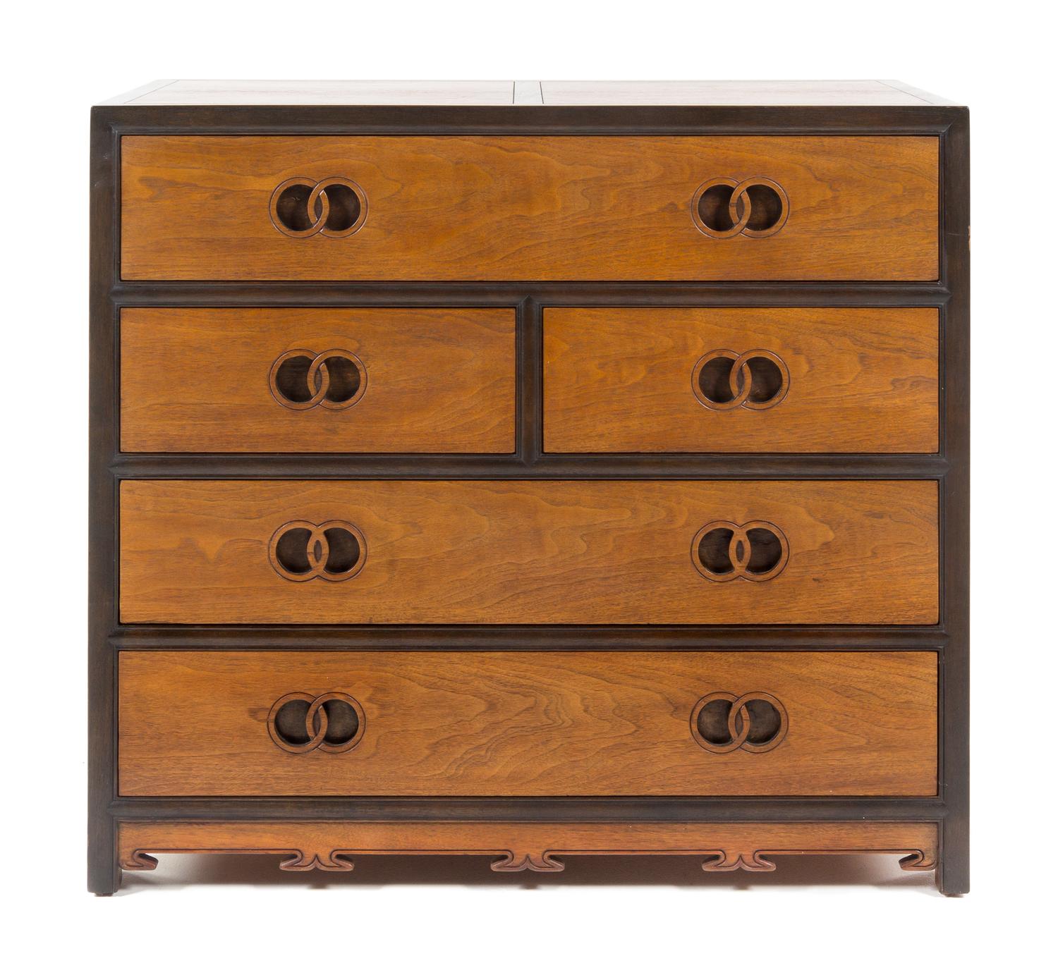 Michael Taylor (American, 1927-1986), Baker, 1960s, a 5-drawer chest